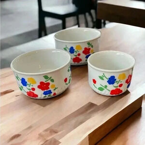3 House of Prill Porcelain Storage/Serving Bowls. Vintage in Pristine Condition